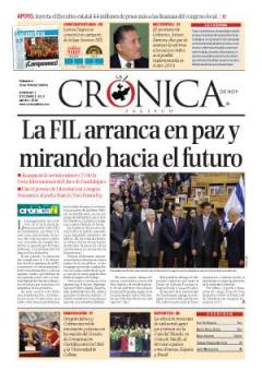 Imagen de la primera portada de La Crónica de Hoy Jalisco.