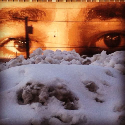 Nieve en las calles de Filadelfia. Foto: Lupita Orozco.