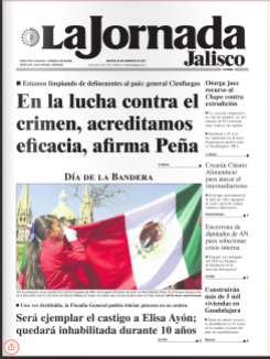 Una portada complaciente para el régimen de Peña Nieto.